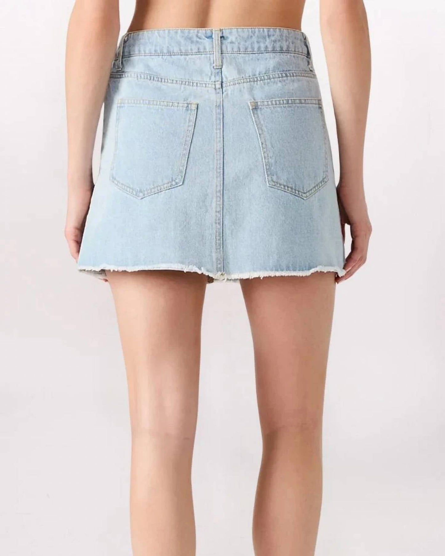 Steve Madden - Denim Paneled Mini Skirt