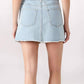 Steve Madden - Denim Paneled Mini Skirt