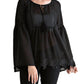 Entro - Bell & Tassel Lace Tunic Top