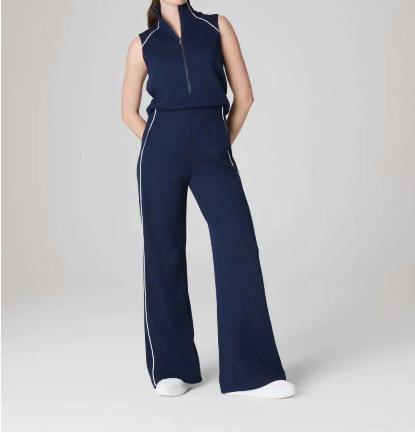 Spanx - Airessentials Pique Sleeveless Mockneck Jumpsuit