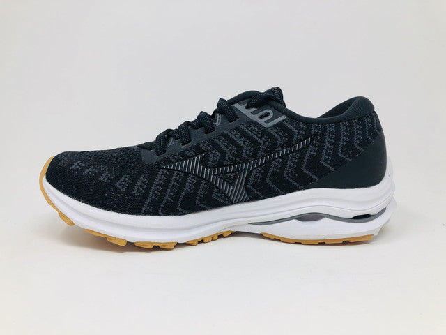 Mizuno Women's Wave Rider 24 Knit Running Shoe Black/Dark Shadow Size 6.5 B(M) US