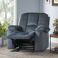 Luxurious Manual Recliner Chair with Skin-Friendly Fabric and Dual Cup Holders