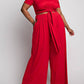 The Curve La - Plus Size Wrap Around Short Sleeve Top And Pants Set
