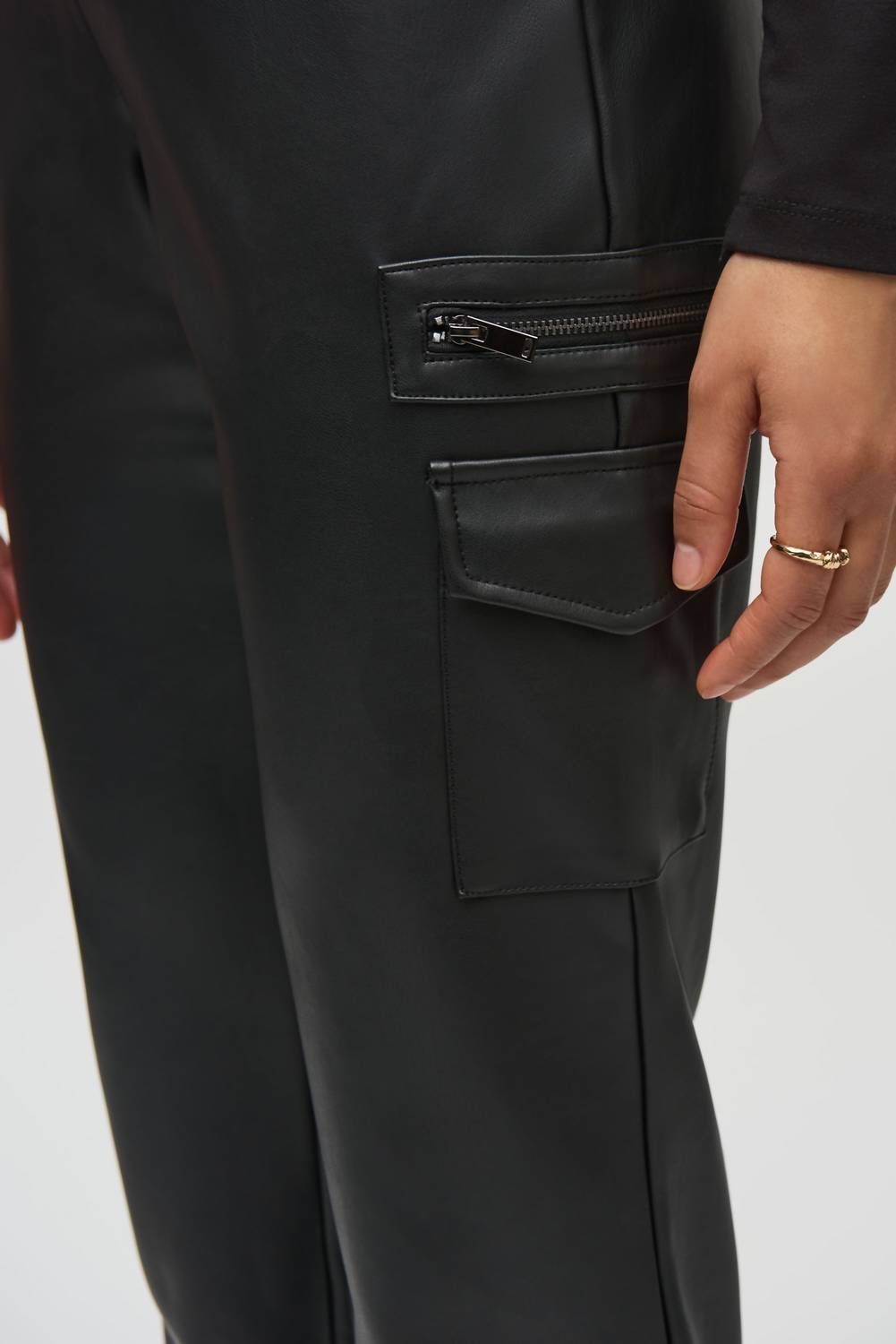 Joseph Ribkoff - Leatherette Cargo Pants