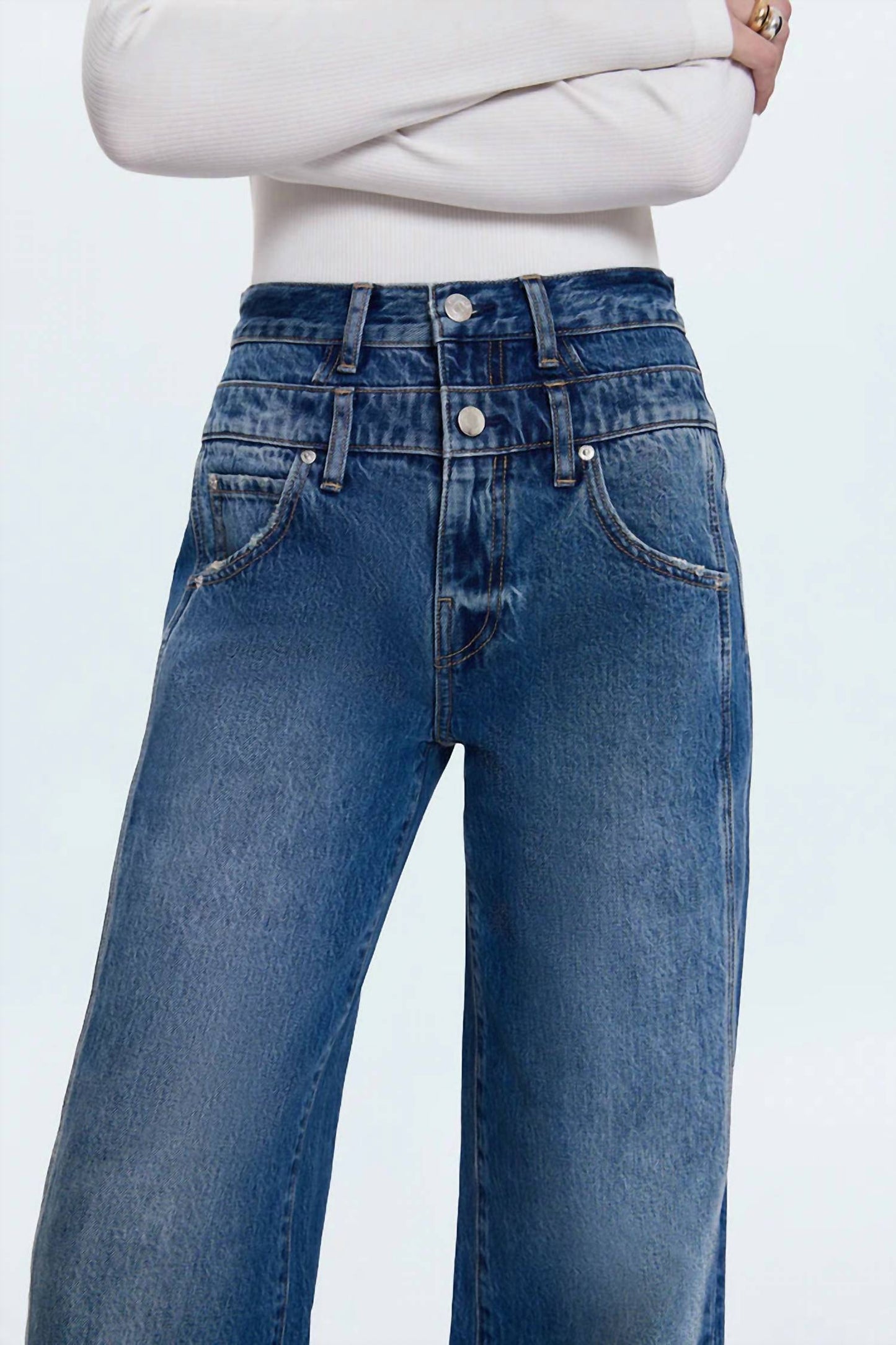 Pistola - Caleb High Rise Stacked Waist Jeans