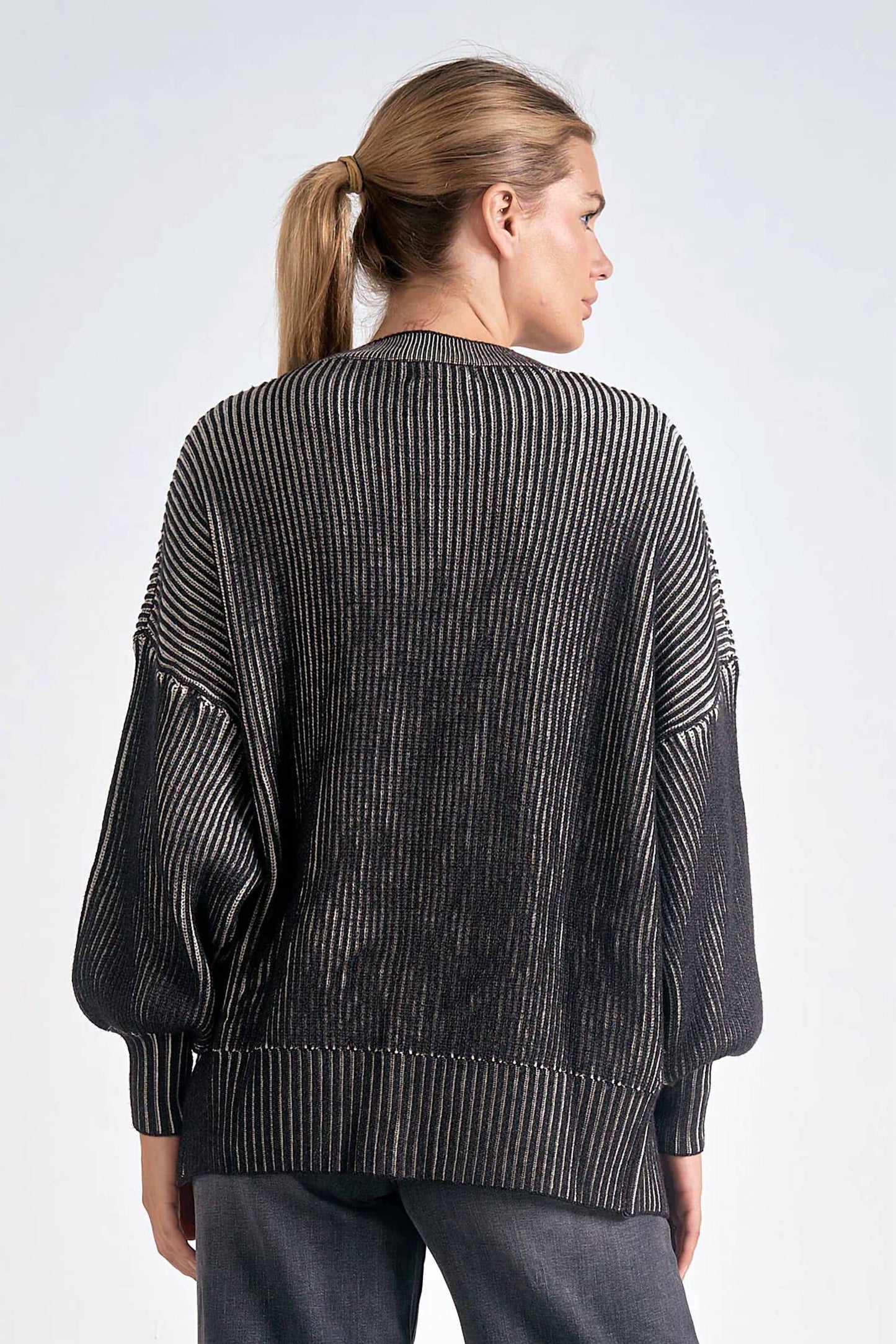 Elan - Ombre Ribbed Sweater Cardigan