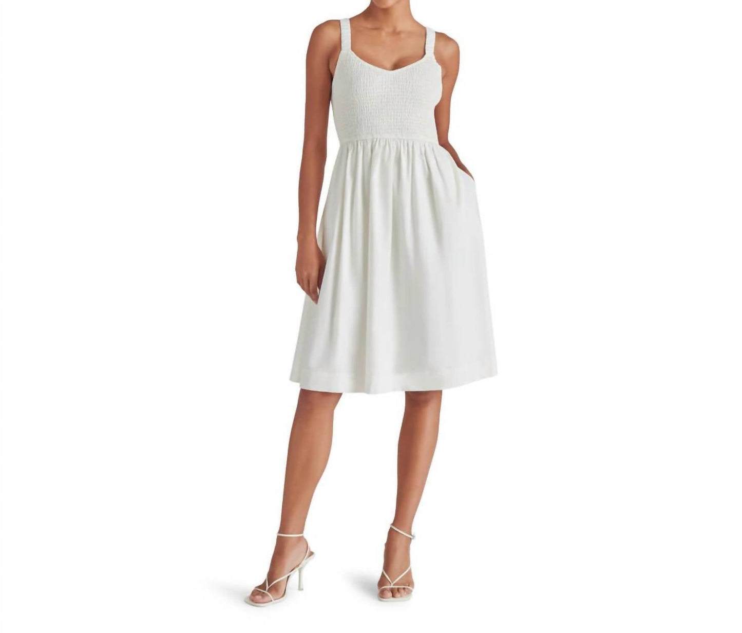 Steve Madden - Fleur Smocked Scoop Neck Dress