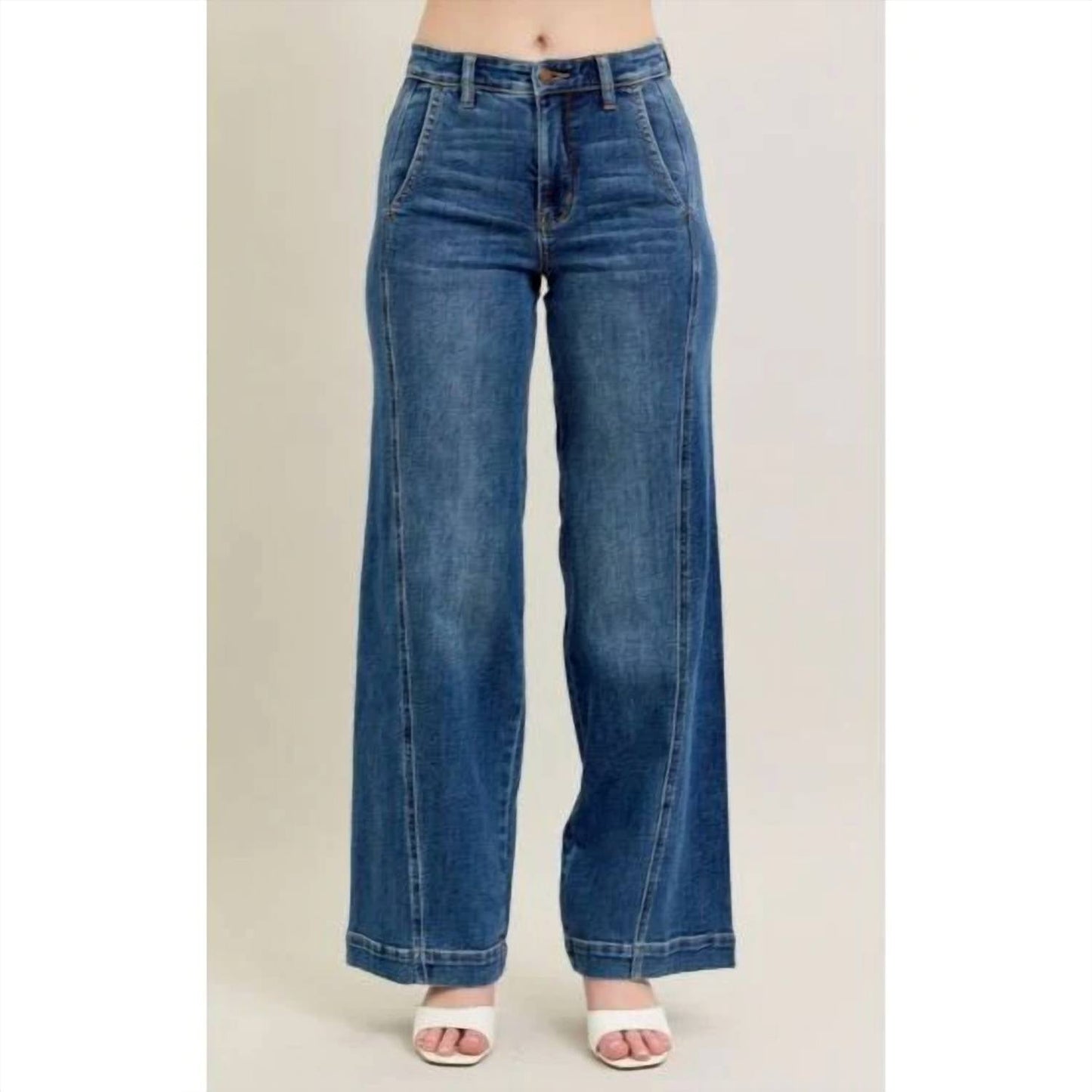 Judy Blue - High Waist Trouser Wide Leg Jeans