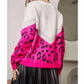 Adora - Color Block Leopard Sweater