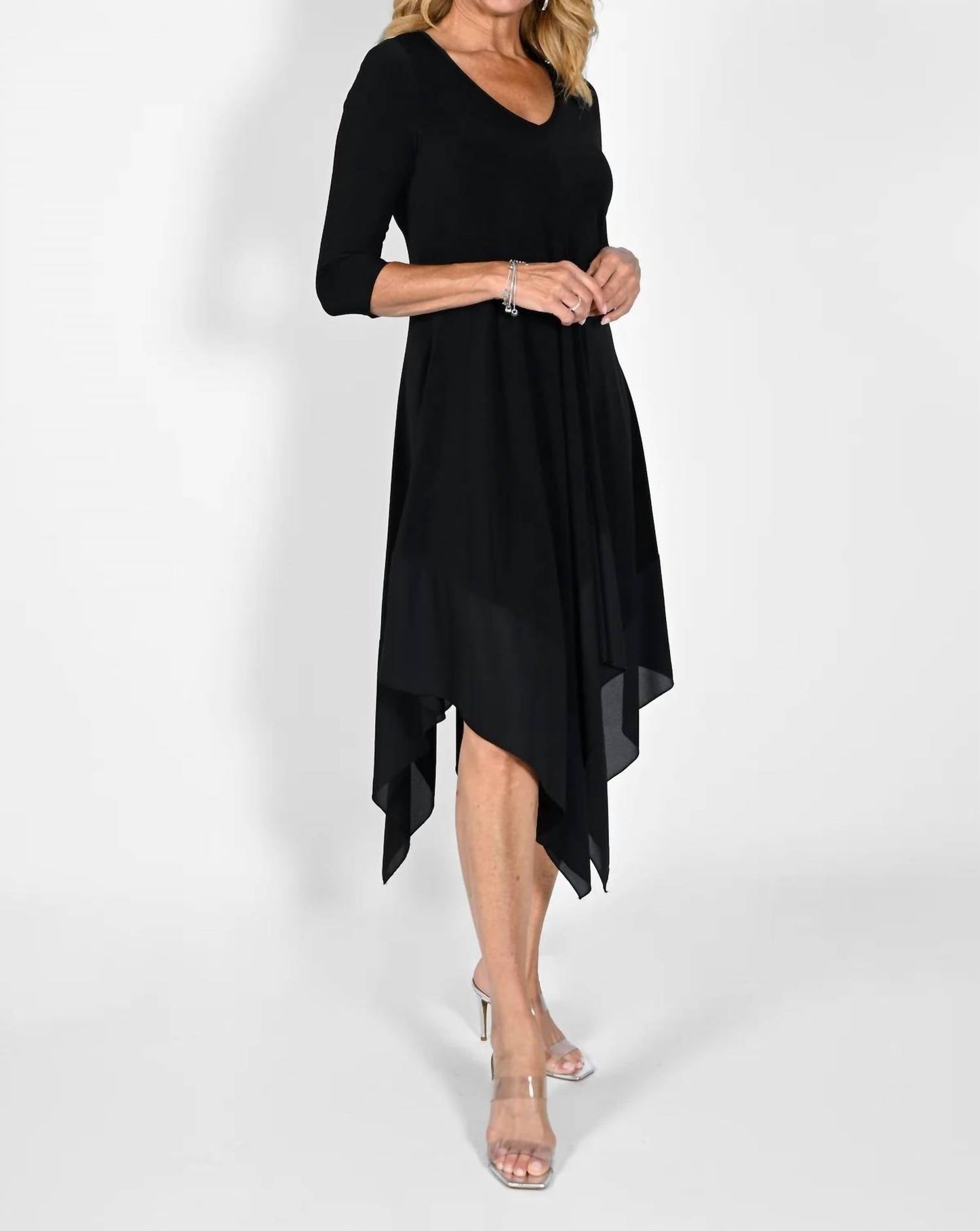 Frank Lyman - Handkerchief Hem Knit Dress