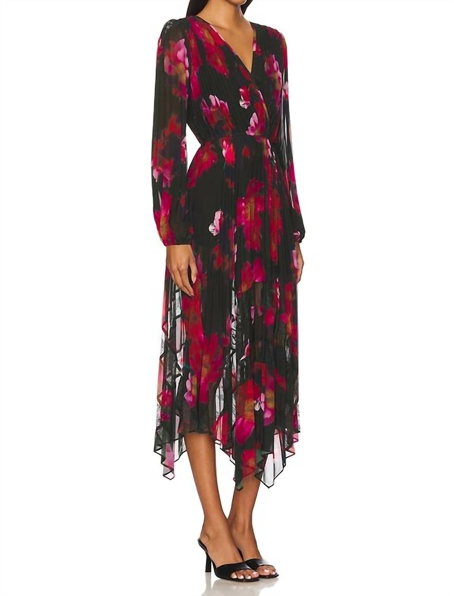 Steve Madden - Ari Dress Pleated Chiffon Midi Dress