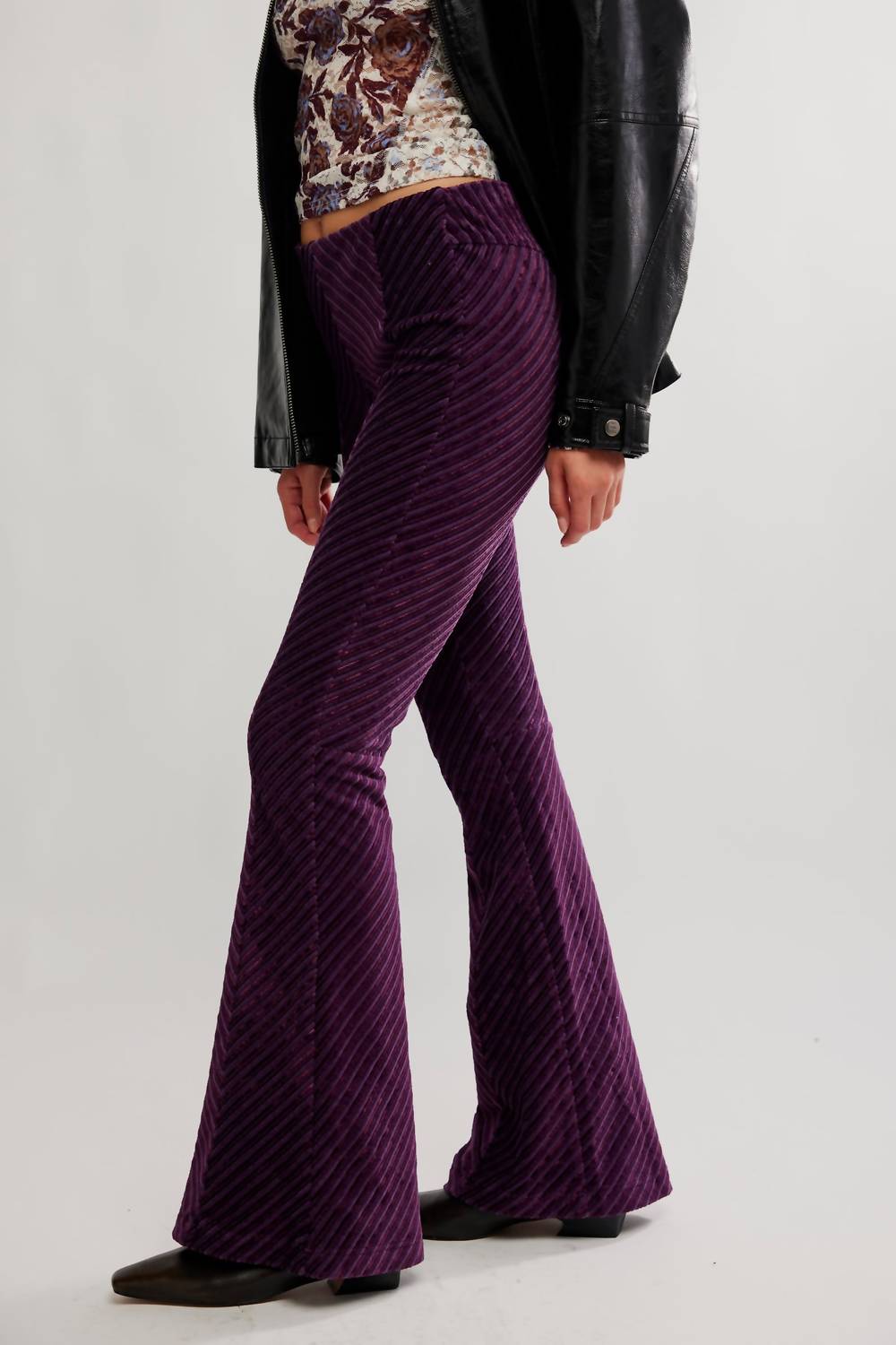 Free People - Penny Pull On Velvet Flare Pant