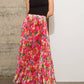 Blue B - Floral Pleated Maxi Skirt