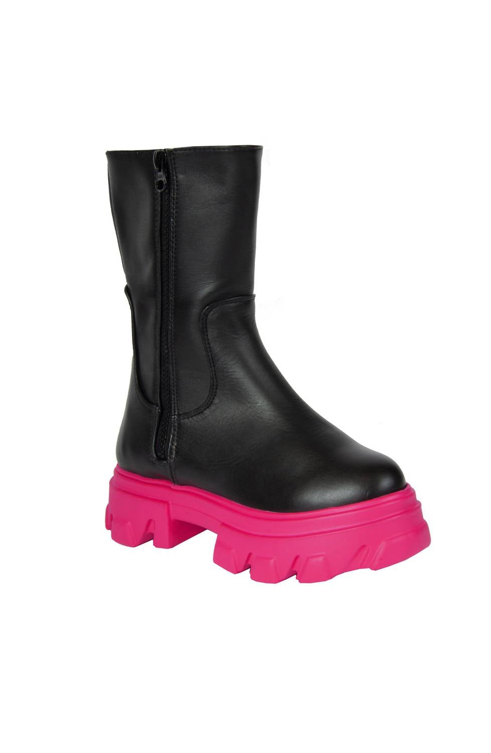 Urbnkicks - Men's Double Zipper Back Street Boys Leather Boots