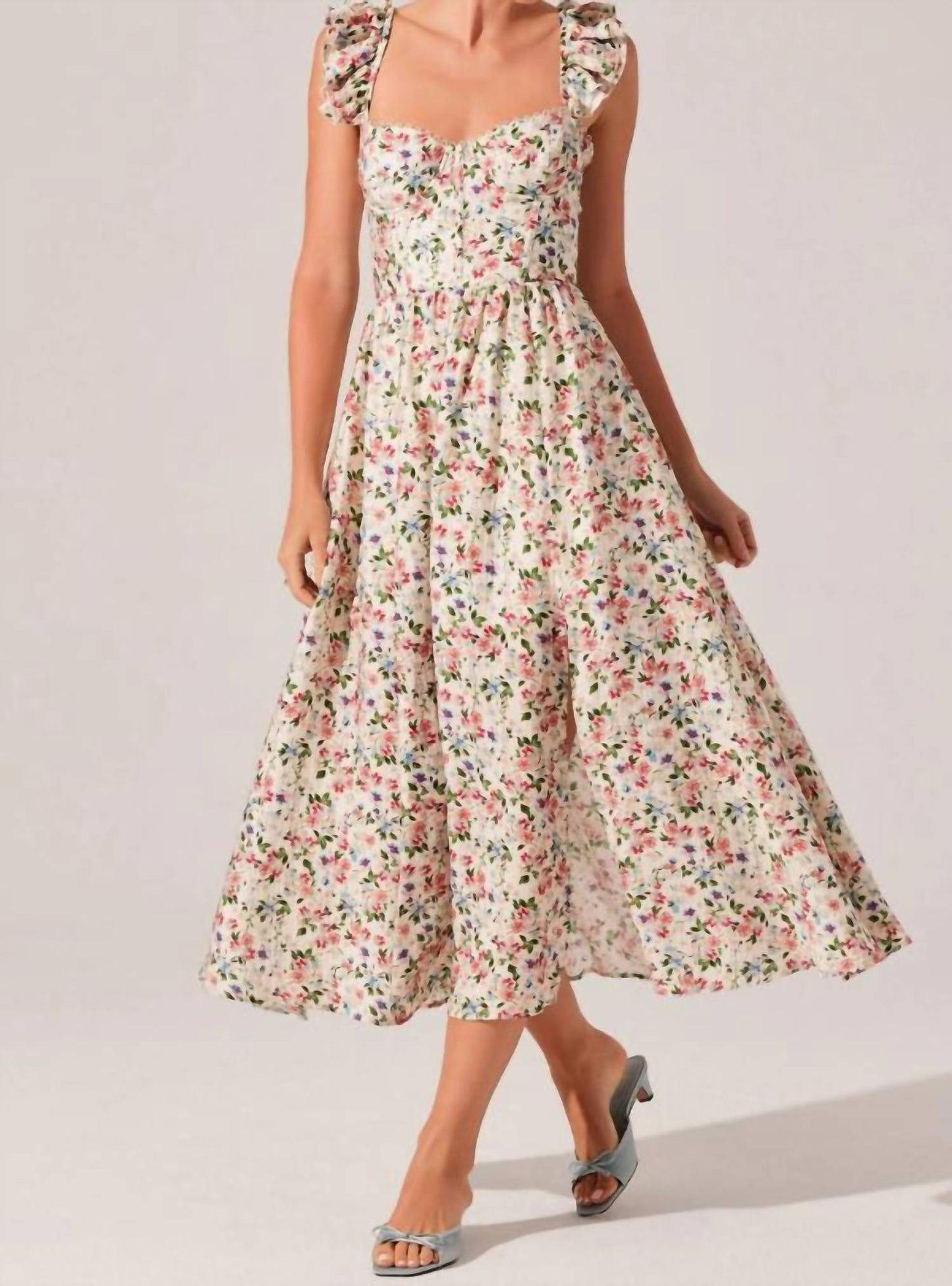 Astr - Wedelia Floral Bustier Midi Dress