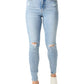 Judy Blue - Mid Rise Tummy Control Destroy Skinny Jeans