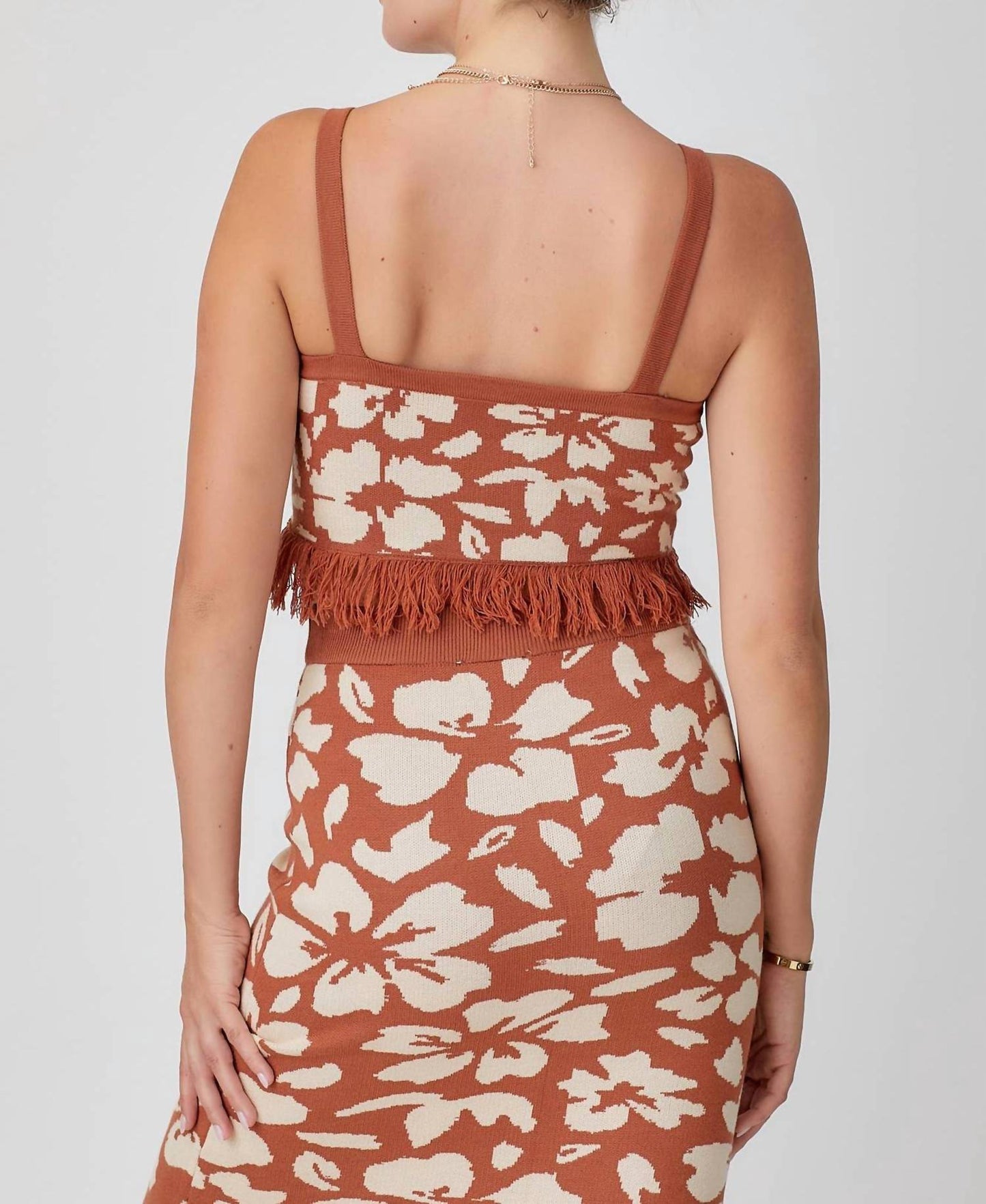Baevely By Wellmade - Tulum Nights Knit Crop Top