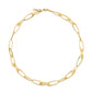 14K Yellow Gold Italian Oval Links Necklace