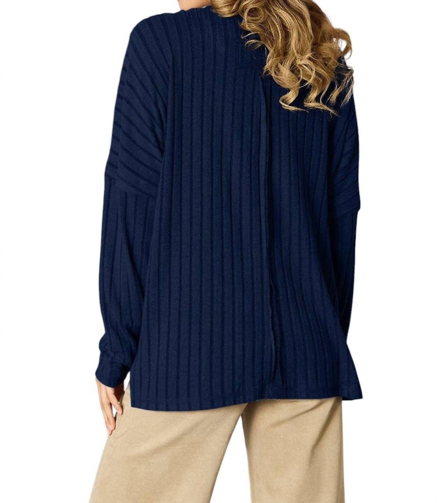Basic Bae - Sophisticated Ribbed Knit Top