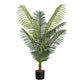 47" Tall Artificial Palm Tree - Indoor Faux Plant in Black Pot