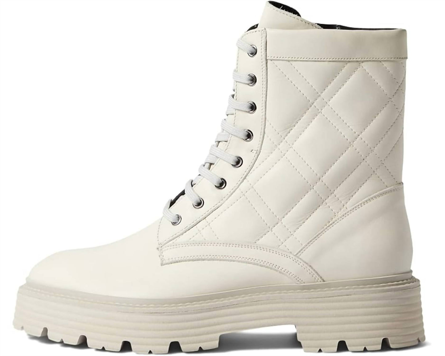 La Canadienne - Women's Yasmine Quilted Leather Lace Up Boots
