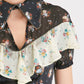 Topshop - Rodeo Frill Western Skater Short Floral Print