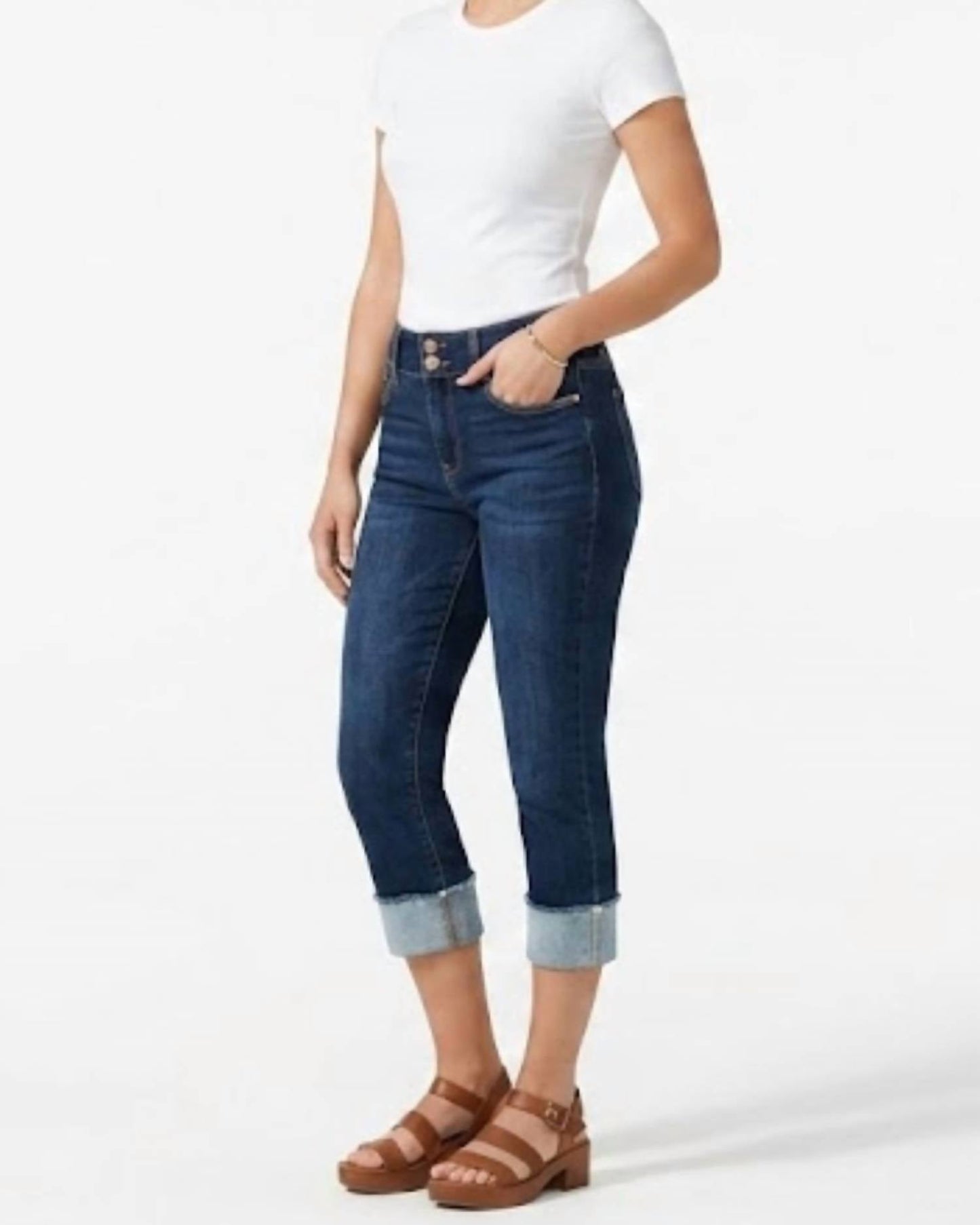 Judy Blue - Violet High Waist Double Button Capri