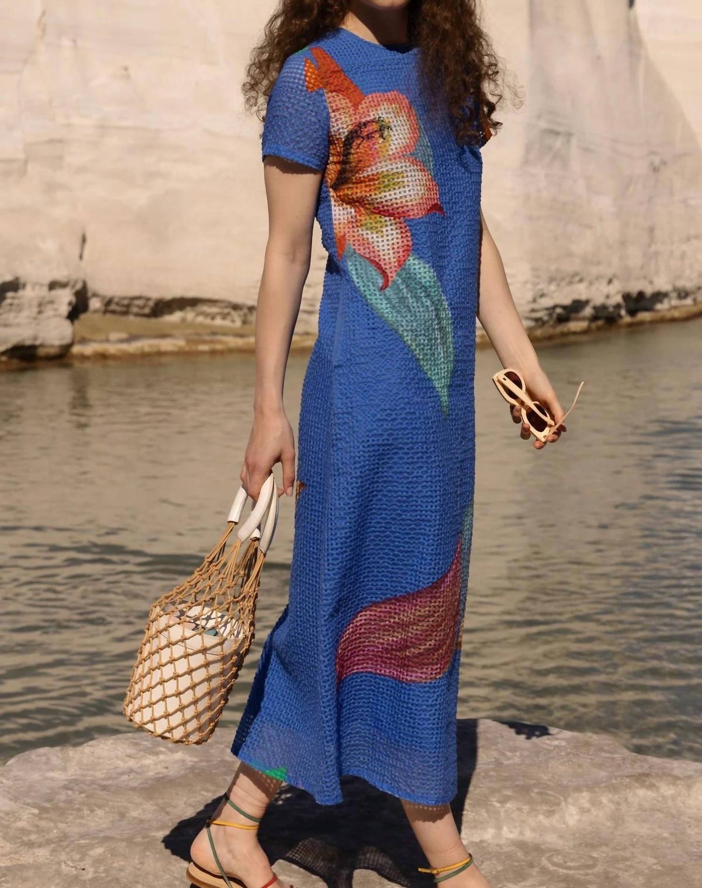 Oliphant - Short Sleeve Shift Maxi Dress