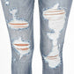 Judy Blue - Booytfull Wash Out Destroyed Skinny Jeans - Plus