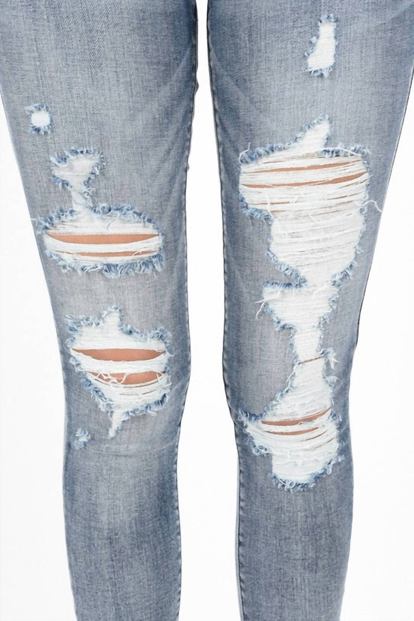 Judy Blue - Booytfull Wash Out Destroyed Skinny Jeans - Plus
