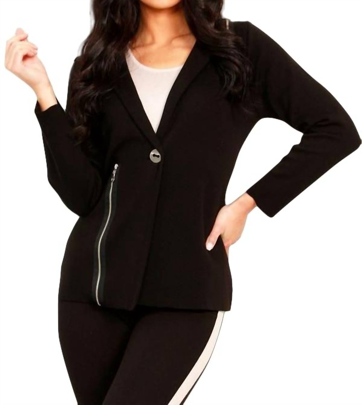 Angel Apparel - Zip Accent Blazer