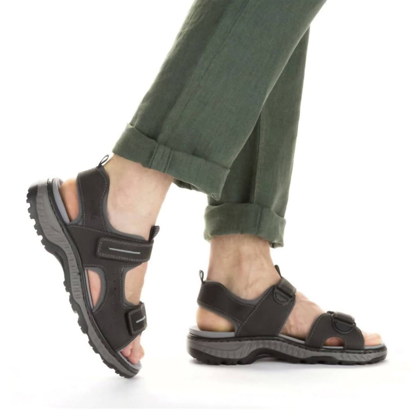 Rieker - Men's Clemens 61 Synthetic Leather Sandal
