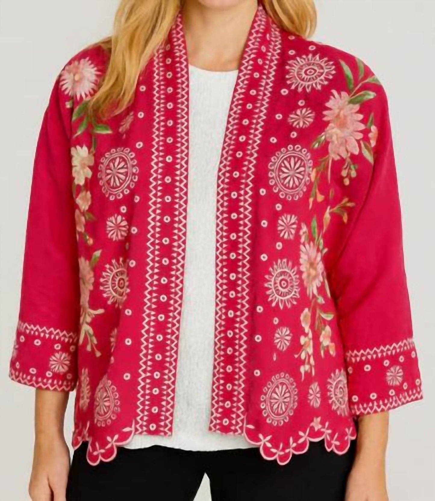 Johnny Was - DELLA LINEN CROPPED KIMONO