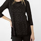 Frank Lyman - Knit Mesh High-low Top With Rhinestones