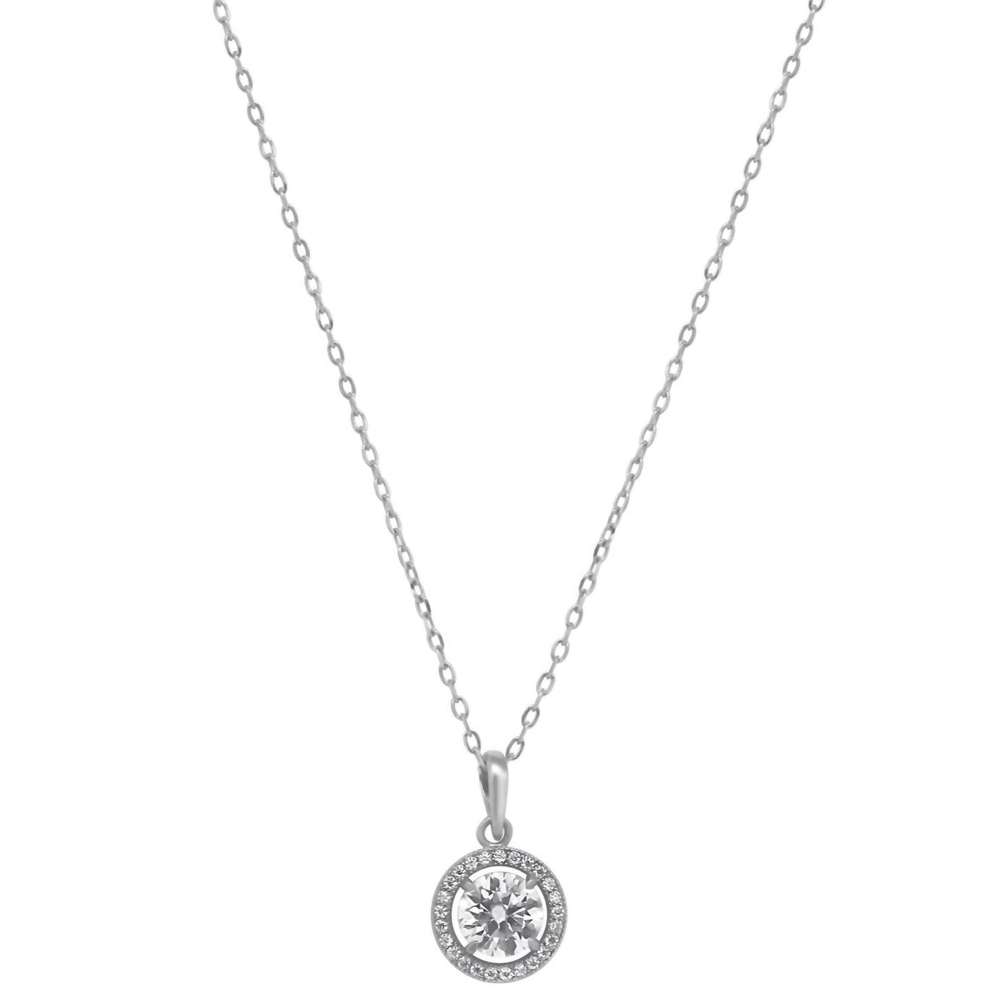 Allyanna Gifts - Women's Moissanite Halo Necklace