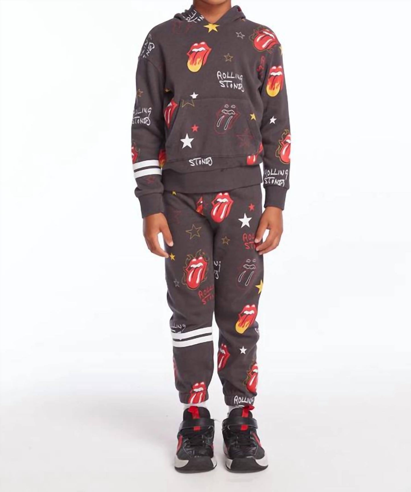 Chaser - Rolling Stones Tongue Logo Stars Pullover Hoodie
