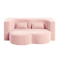 Convertible Foam-Filled Sleeper Sofa Bed with 2 Pillows