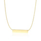 14k Yellow Gold Smooth Flat Horizontal Bar Style Necklace
