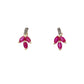 .58ct Ruby Diamond Earrings 10KT Yellow Gold