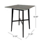 Modern Bar Height Dining Table with Rubberwood Legs and Laminate Table Top