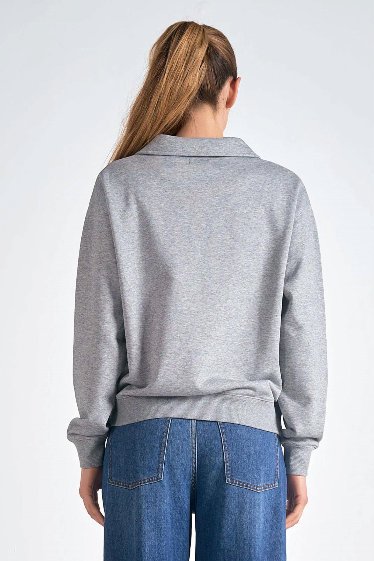 Elan - Long Sleeve Collared Top