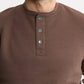 Jachs New York - Sherpa Bonded Waffle Long Sleeve Henley Shirt