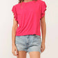 Another Love - Sonny Hibiscus Flutter Sleeve Top