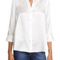 LAgence Dani Silk Charmeuse Blouse Womens X Large Ivory