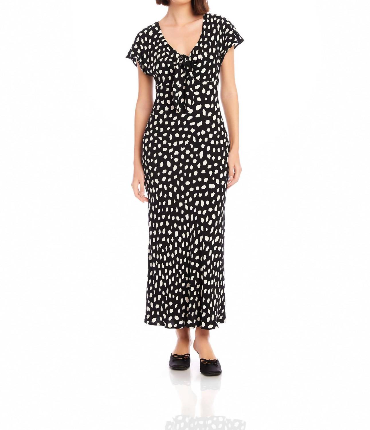 Fifteen Twenty - Emmeline Tie-front Bias Maxi Dress