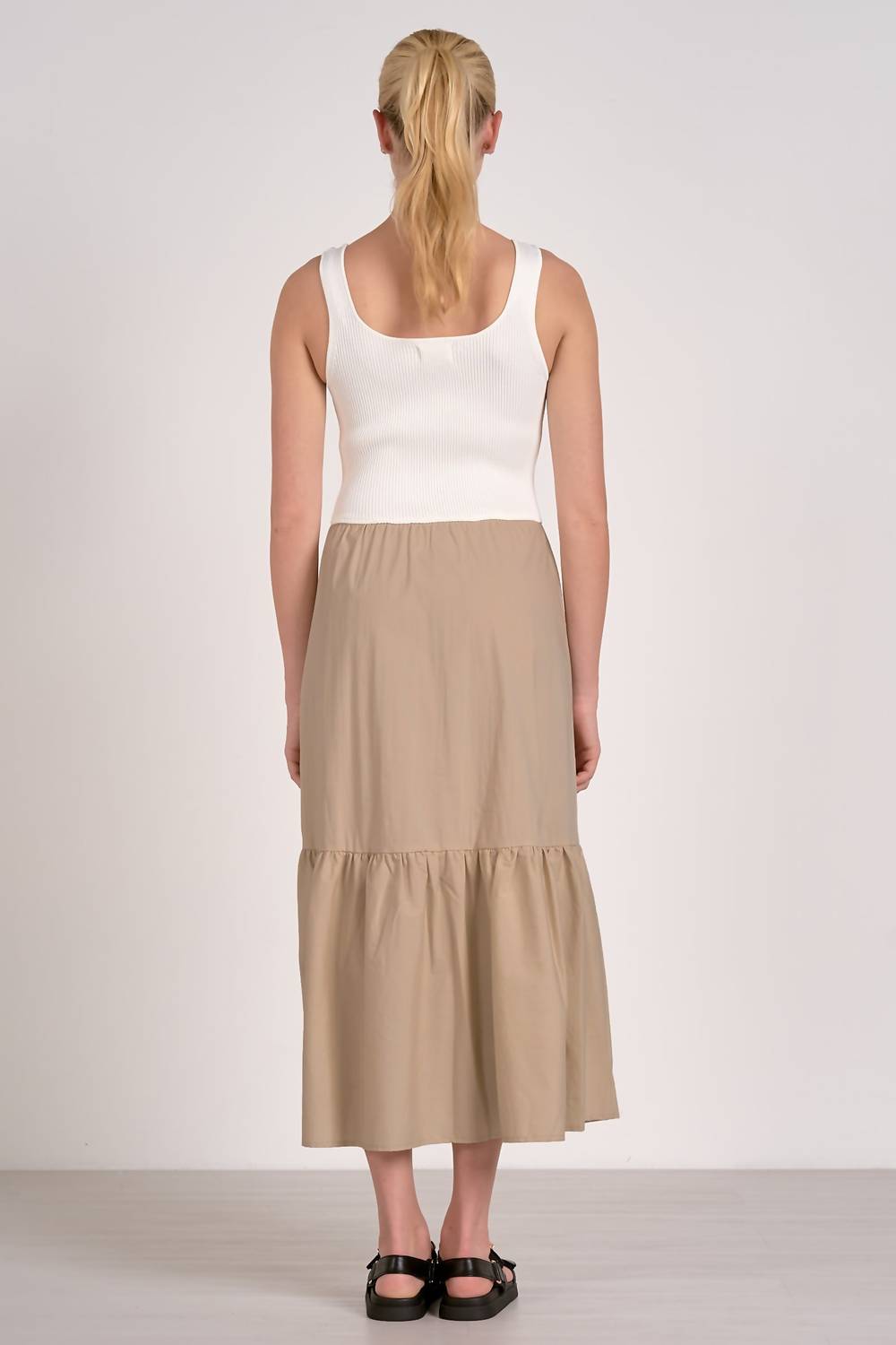 Elan - Mixed Media Midi Tank Dress