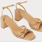 Loeffler Randall - Women's Olivia Leather Knot Mid Heel Sandal