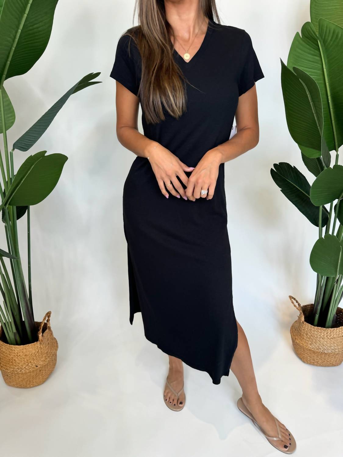 Bella Dahl - Knitted V-neck Maxi Dress