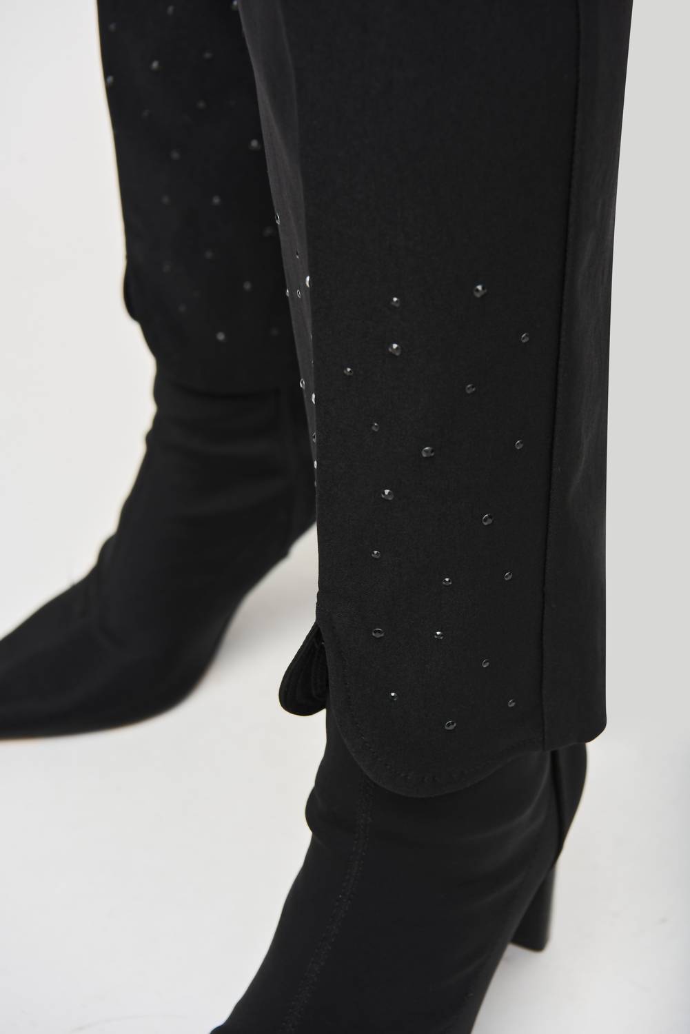Joseph Ribkoff - Jeweled High Rise Slit Trousers