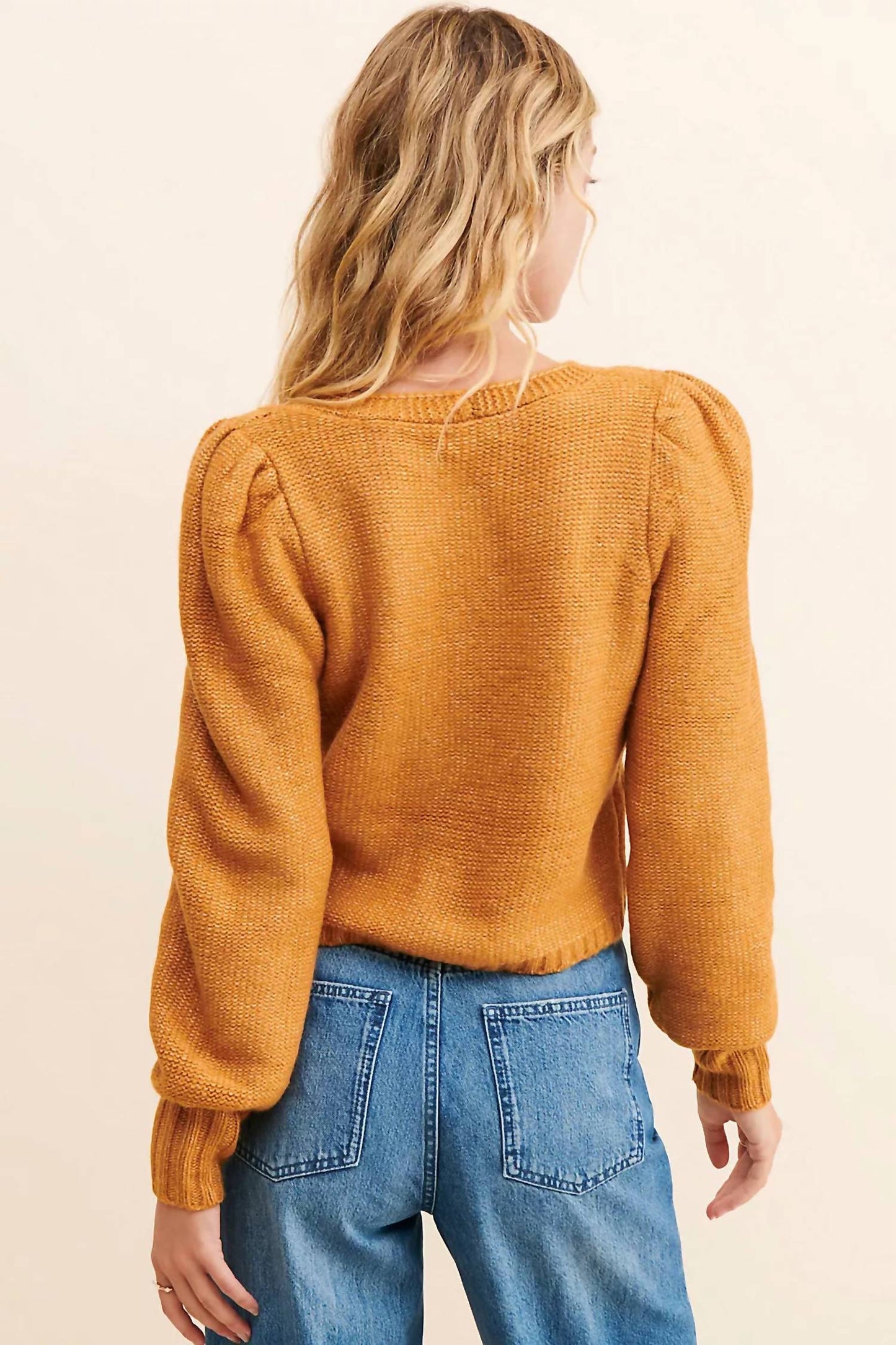 525 America - America Cable Knit V-neck Cardigan